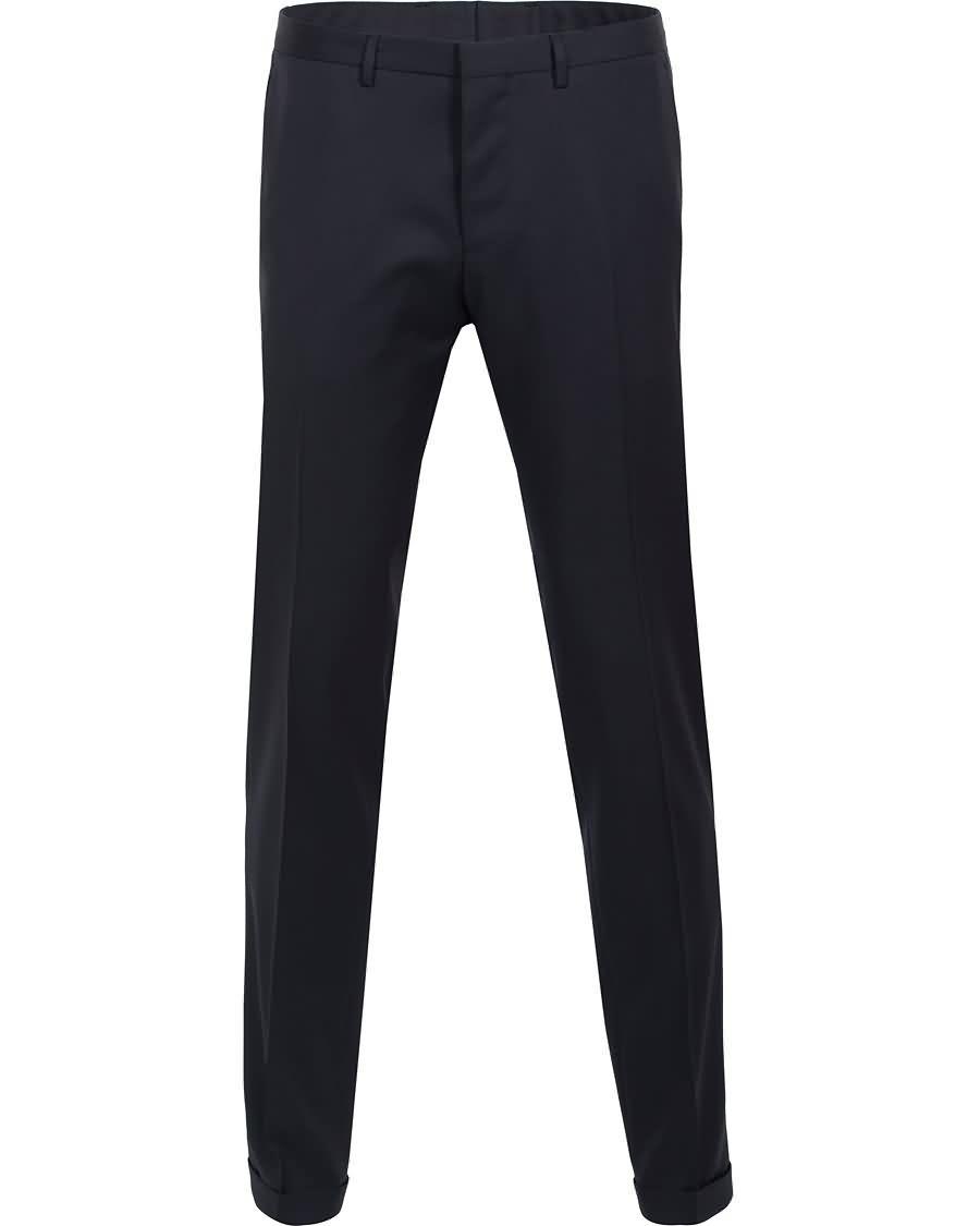 boss wave slim fit wool trousers dark blue 2017 Moteklær Vinge w5tjp